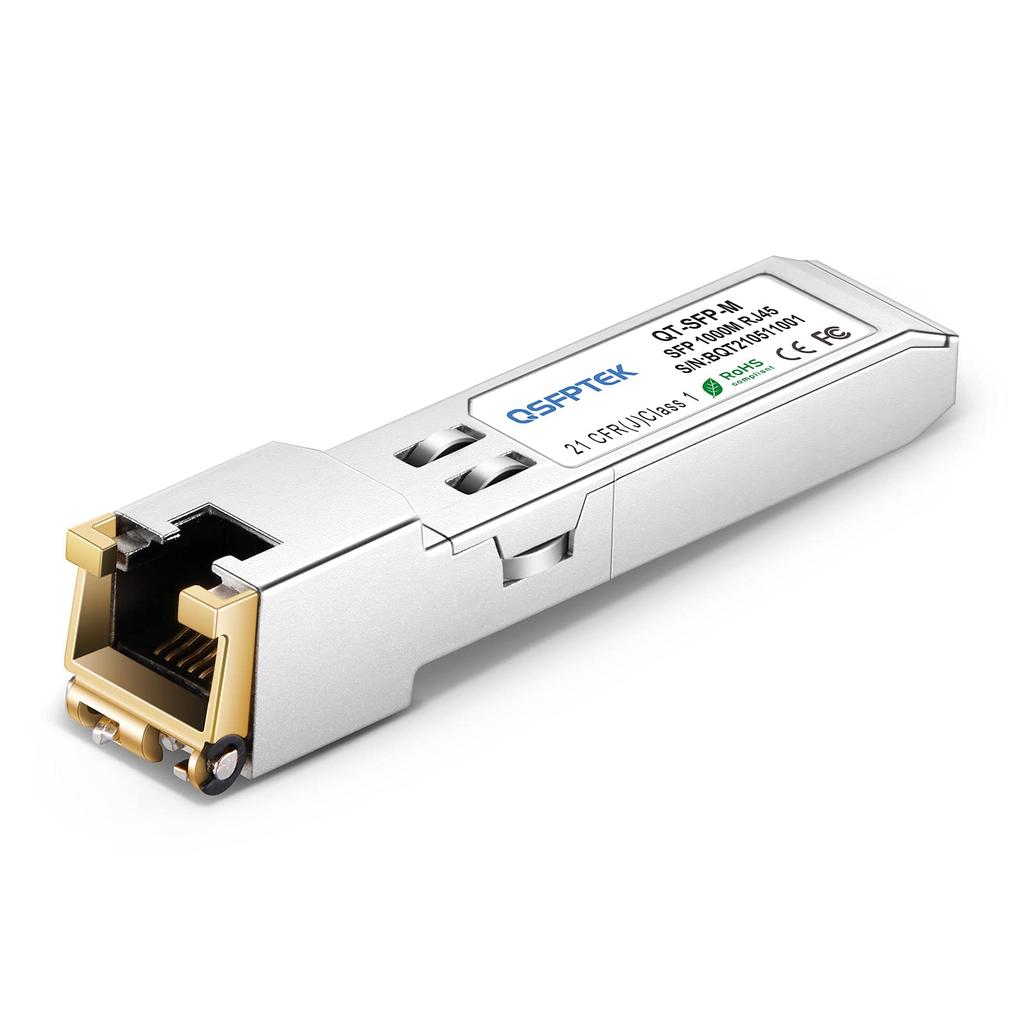 1Pack 10GBASE-T SFP+ To RJ45 Copper Module Mini-GBIC Transceiver for Cisco SFP-10G-T-S, Ubiquiti UF-RJ45-10G, Netgear, Mikrotik, D-Link, Supermicro, L