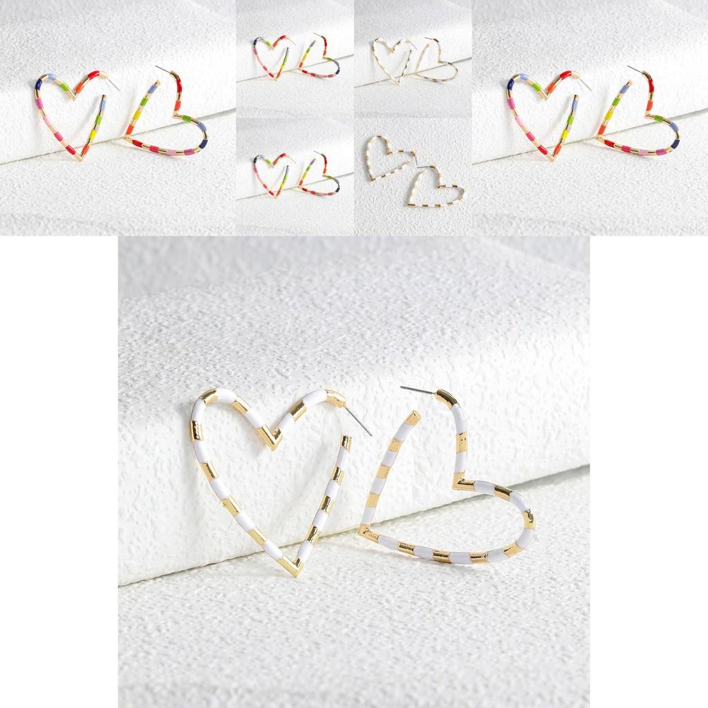 New Fashion Cross-border Creative Heart Drop Earrings Alloy Material