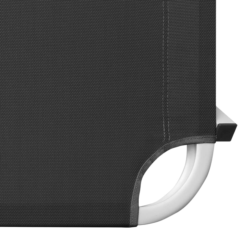 vidaXL Sonnenliege Aluminium und Textilene Schwarz