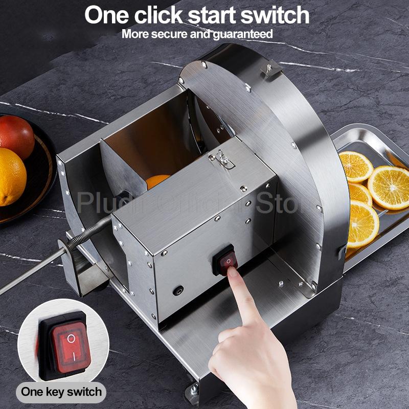Fully Automatic Slicer Electric Vegetable Cutter Simple Machine For Home Commercial Kitchen Slice Fruit Adjustable Lemon potato