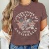 Vintage Usa 250th Anniversary 17762026 Tshirt Unisexs Retro Eagle Flag Print Casual Patriotic 4th Of July Tee Gift