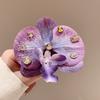 Butterfly Orchid Seaside Vacation Headwear Crystal Bohemia Barrettes  Photograph