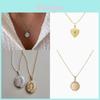 Love Heart Cross Pendant Necklace With Stainless Steel Chain Gold Plating For Women