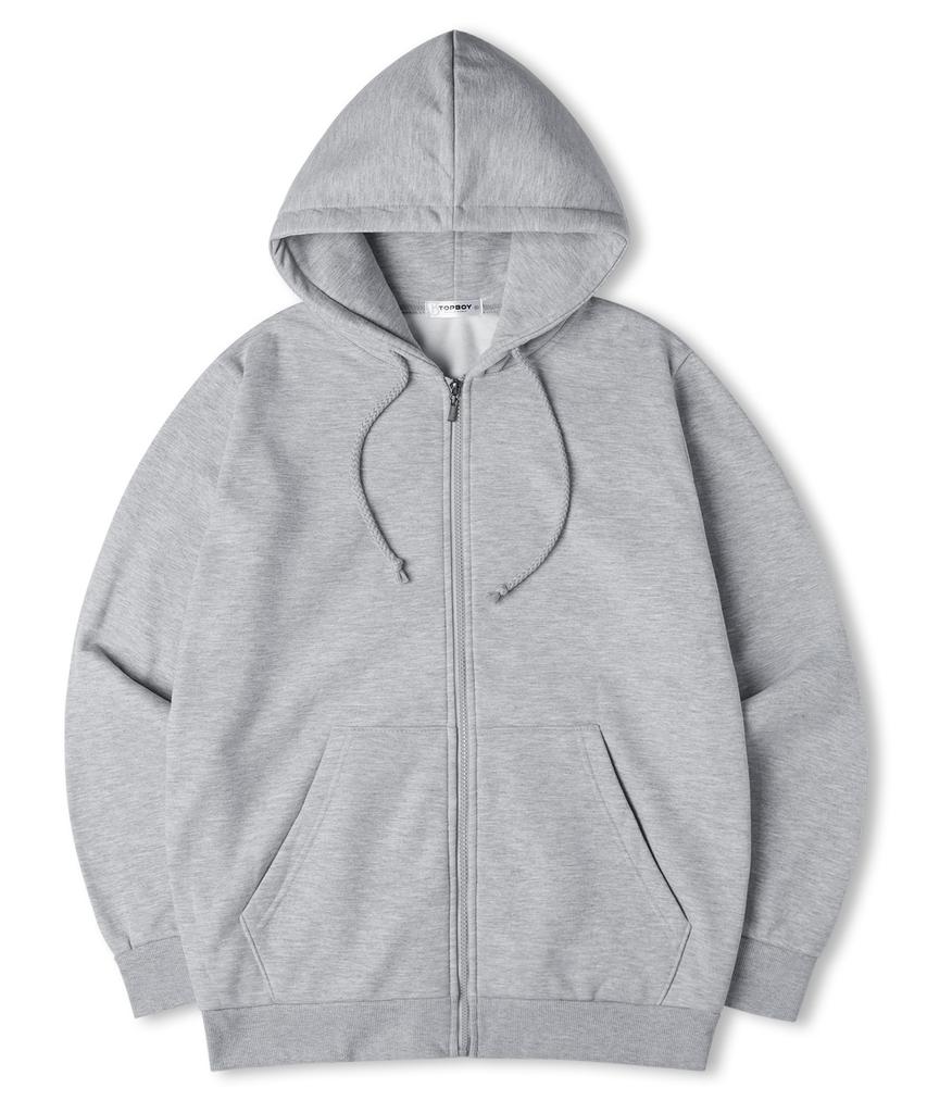 Topboy [2Pack] Essential Regular Brushed Fleece Sweat Zip-Up 16 Colors (Type A)