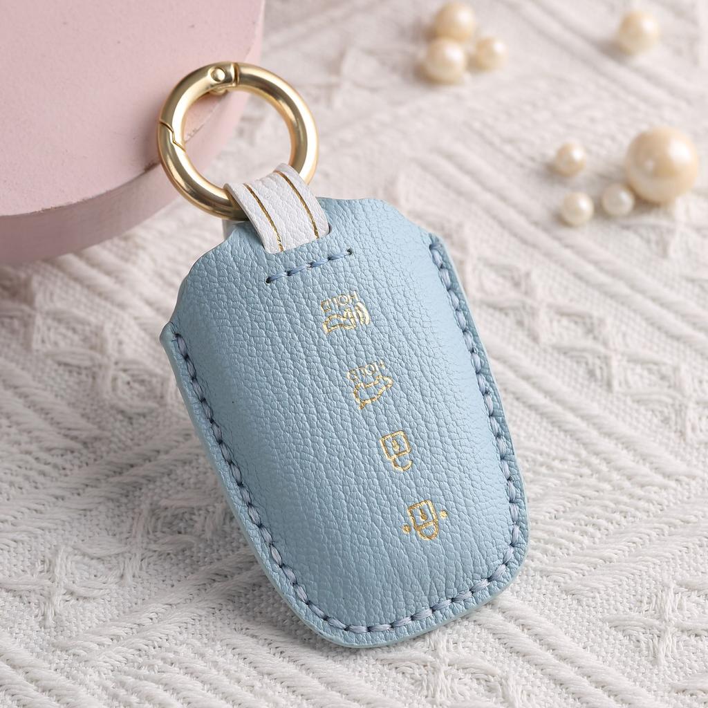 Customized Key Cover Is Suitable for Beijing Hyundai Ix45 Car Hand-stitched High-end Key Protective Case Ring