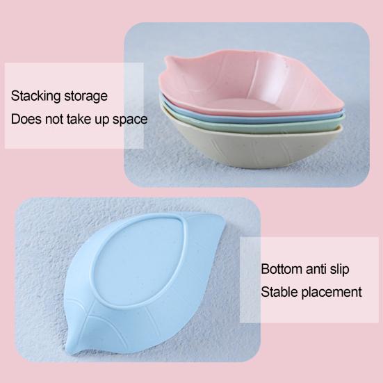Dipping Dish Leaves Shape Japanese Style Smooth Edges Stackable Non Slip Bottom Serving Burrs Free