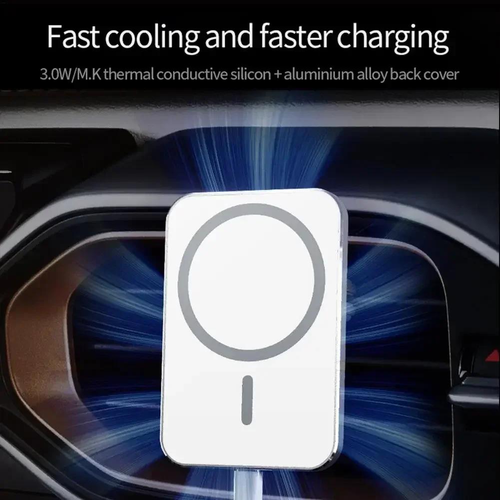 Car Wireless Charger Magnetic 15W Fast Charging Charger Air Vent Car Magnetic Mobile Phone Holder For iPhone12 13 Pro Huawei