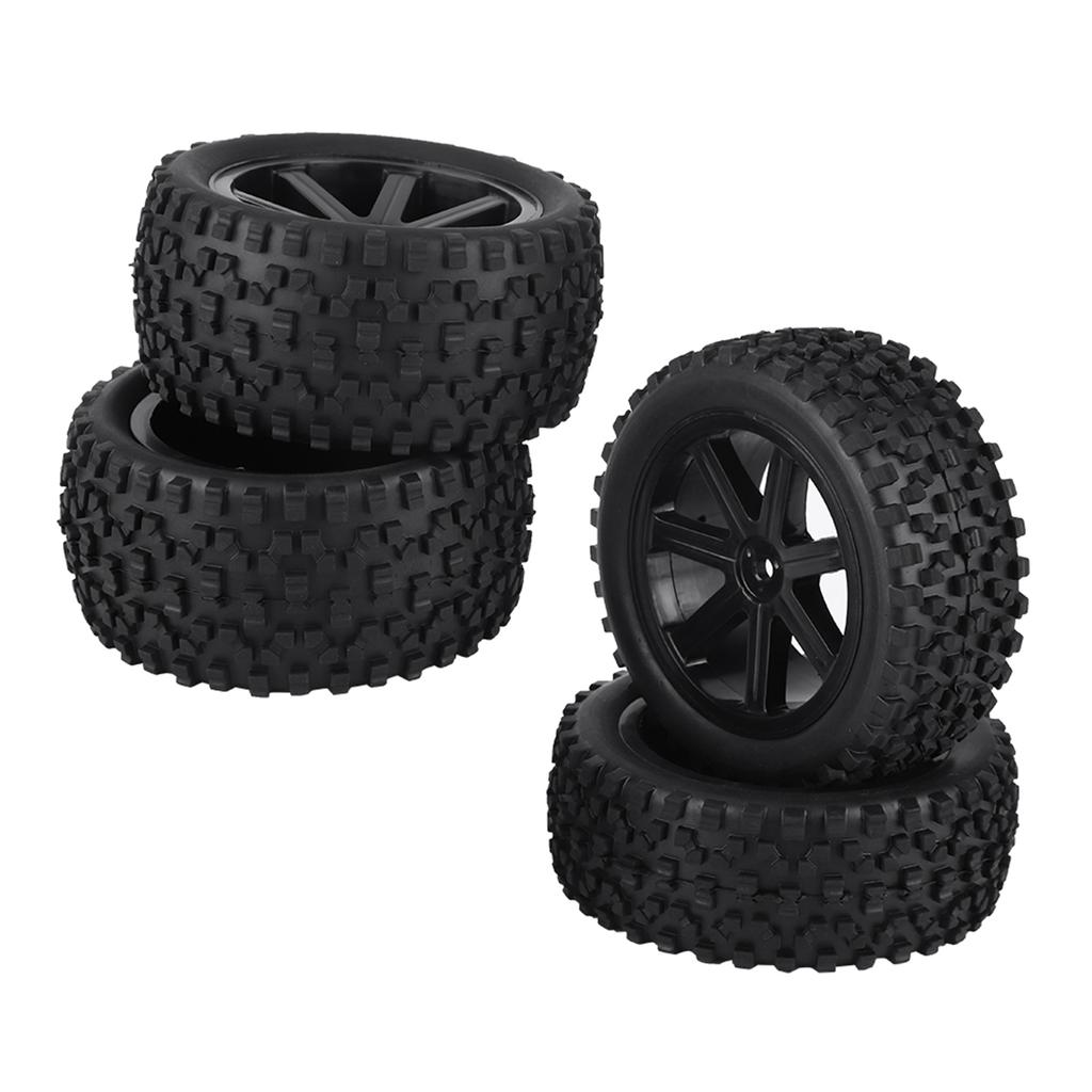 4pcs 1 10 RC Truck Rubber Tire Wheel Tyre for ZD Racing Buggy Crawler Car Black