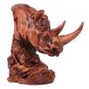 Animal Head Statue Resin Lion Figurine Rhinoceros Statue Retro Style Lion Buffalo Sculpture for Office Bedroom Living Room Decor