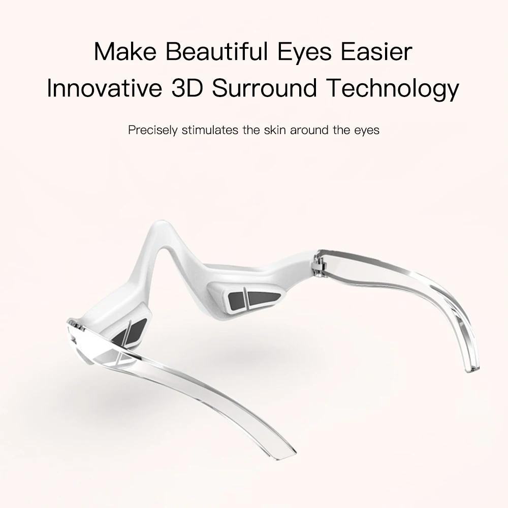 3D Elektrische Augenmassagebrille Ems Mikrostrom Rotes Licht Lindert Müdigkeit Faltenreduzierung Entfernung von Augenringen