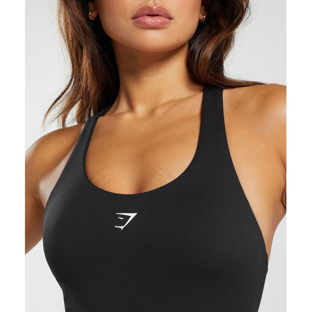 Gymshark Everyday Racer Back Tank With Shelf Black B8a7p Bb2j