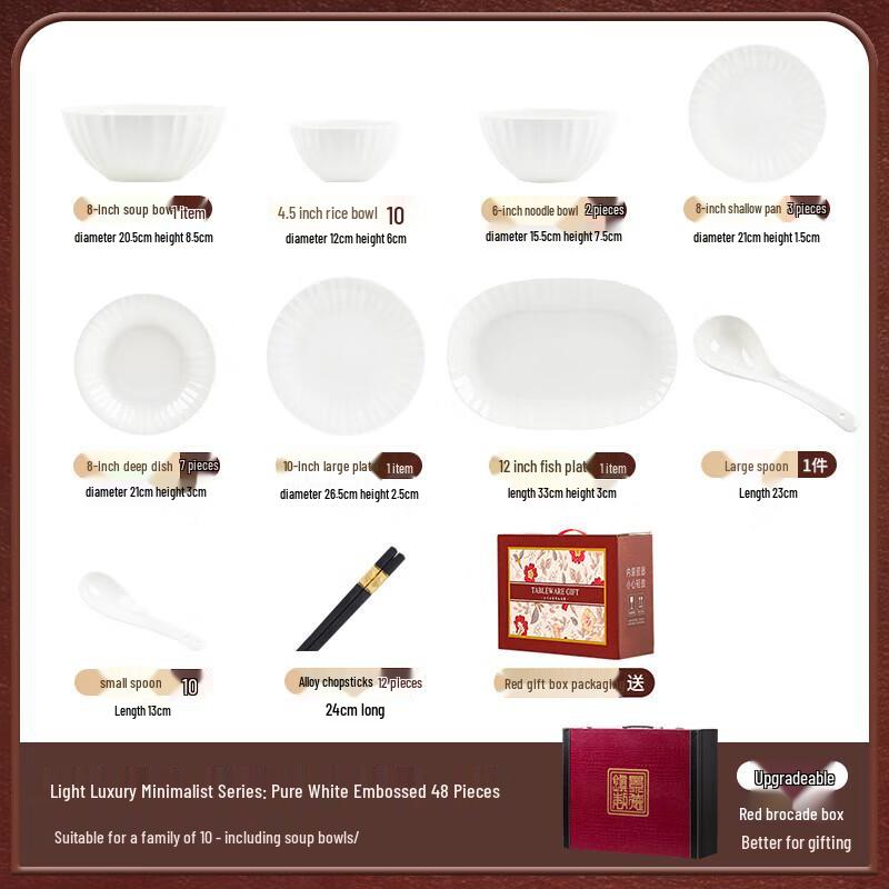 Mod Lanka Premium Embossed Ceramic Dinnerware Set