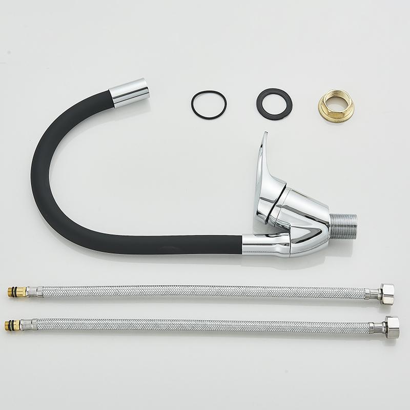 Colorful Tube Silicone Kitchen Sink Faucet Hot And Cold Water Mixer Tap 360 Degree Rotating Flexible Hose Tap Deck Mount