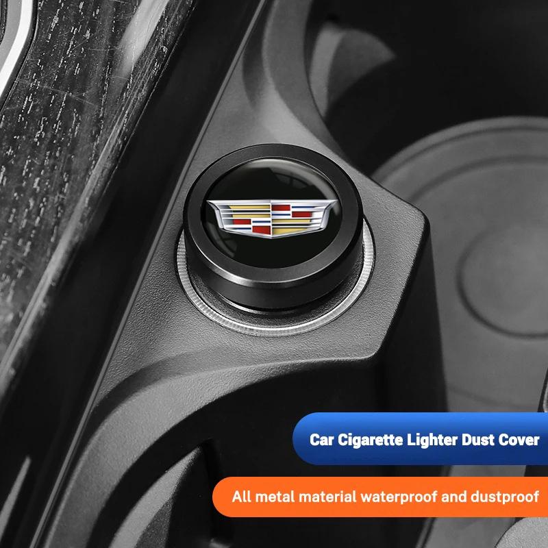 ABS Dust Proof Car Logo Cigarette Lighter Cover Protector Caps for Cadillac ATS BLS CT4 CT5 CTS ESCALADE SRX STS XT4 XT5 XT6 XTS