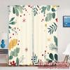 Cortinas Frutas de Natal Folhagem Estrelas Chique Fashionável Poliéster Versátil Todas as Estações Decoração de Casa Conjunto de Cortinas de 2 Peças Lavável