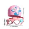 Kids Swimming Goggles Cap Set Waterproof Decorative Cute for Fun Beach Pool