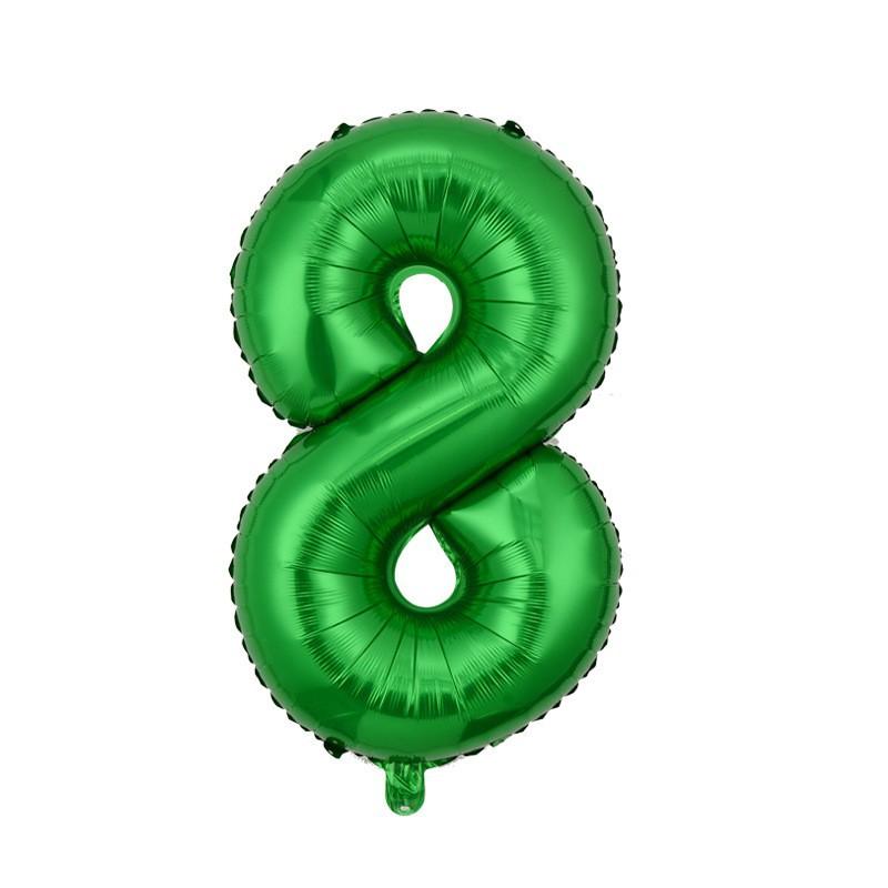 Small Digital Balloon 16-Inch Us Version Of Thin Body Decoration Birthday Party Aluminum Film Balloon Digital Balloon