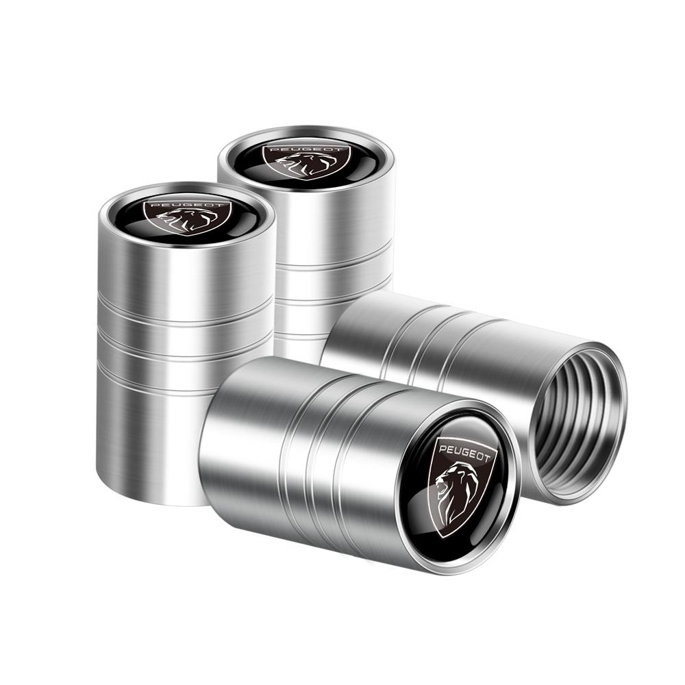 4pcs/set Metal Styling Car Wheel Tire Valve Air Stem Cap Covers For Peugeot 408 4008 308 3008 Rifter 508 5008 2008 208 30 RCZ