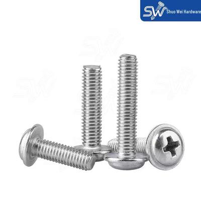 Nickel-Plated DIN967 Phillips Pan Head Screws with Zinc-Plated Washers