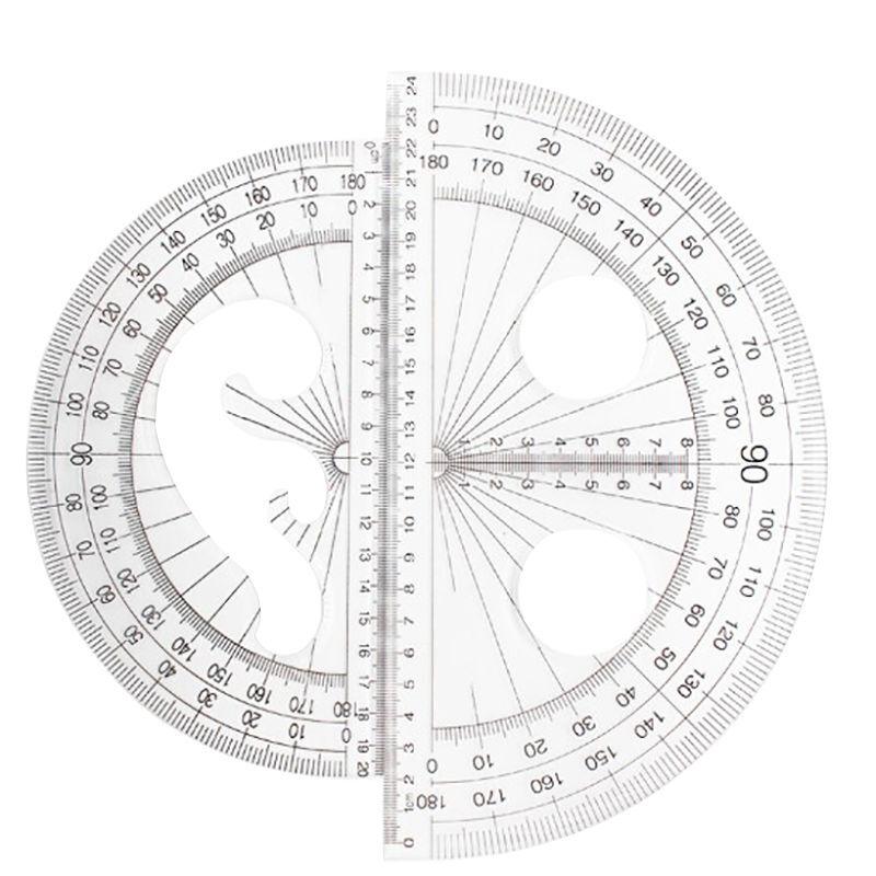 Student Transparent Semicircular Protractor