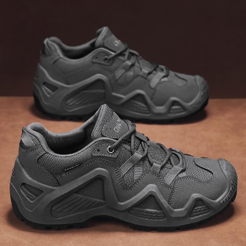 

Fashion Men s new autumn wear-resistant men s casual sports shoes breathable mesh mountaineering Fashionable versatile safety shoes 46 серый