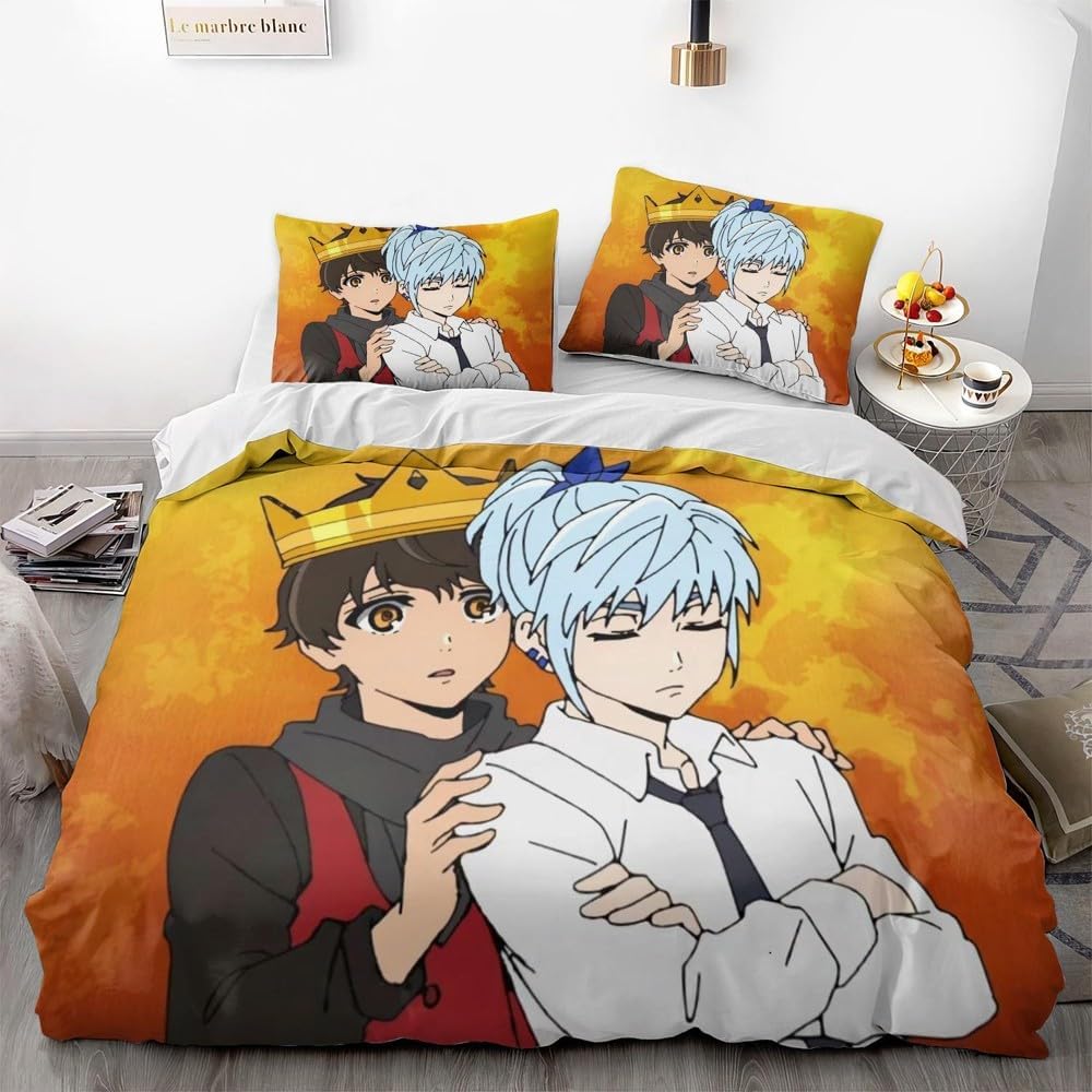 

Anime Style Duvet Cover 2/3-Piece Set, Adventure Fantasy Theme Bedding Set, 1 Duvet Cover + 1/2 Pillow Cases For Double Beds 135*200cm