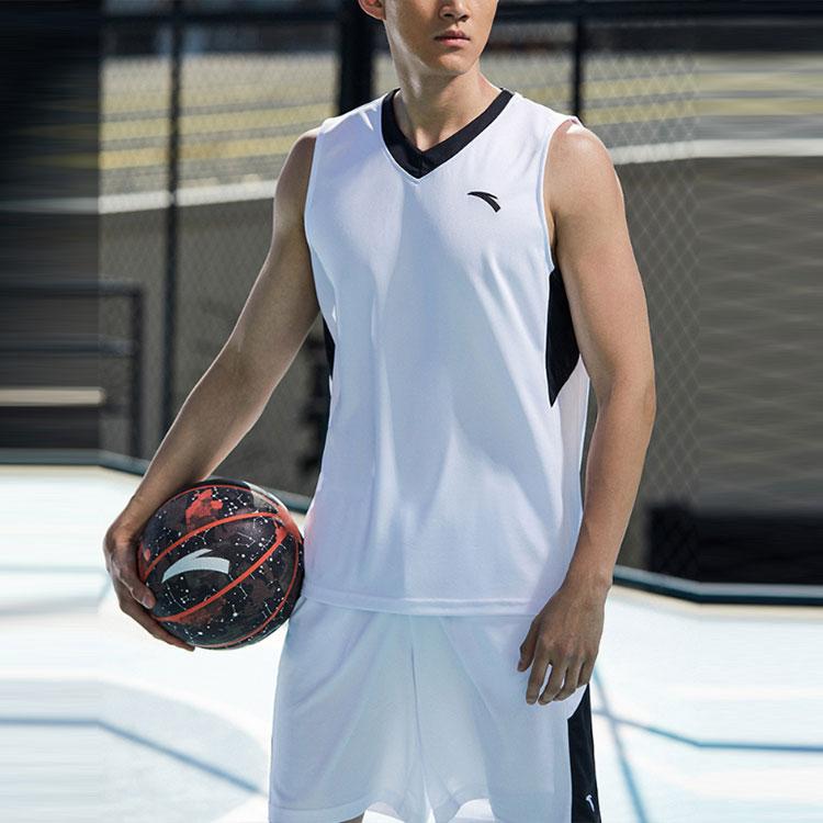 Anta Quick Dry Basketball Training Suit Men Sportswear White 152221211R-1