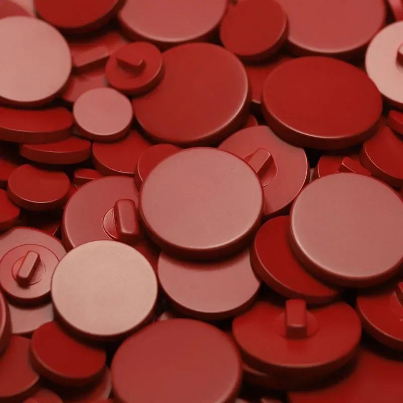 10pcs Beautiful Resin Buttons Solid Color Smooth Resin Round Shank Buttons Winter Coat Sewing Accessories
