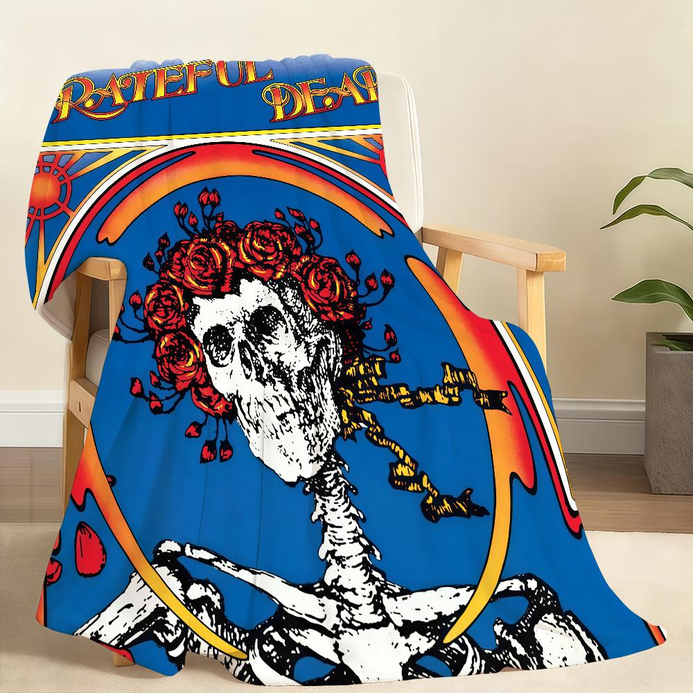 

Rock Band G Grateful D DeadS Blanket Soft Throw Blanket for Home Bedroom Bed Sofa Picnic Travel Office Rest Cover Blanket Gift 75x90cm