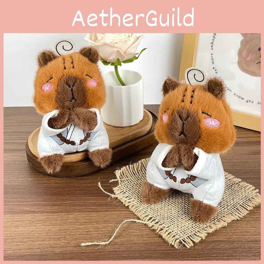 Plush Captivating Capybara Keychain Doll With Short Fur Perfect For Kids Adults And