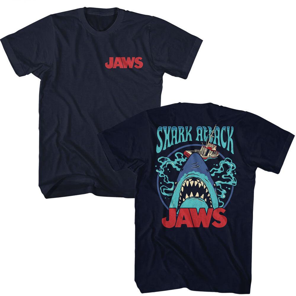 Jaws 70 Thriller Movie Shark Attack Orco Boat Splahing Water Men T Shirt M