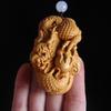 Dragon Decoration Handmade Wooden Carving Miniature Items Animal Zodiac Dragon Figures For Interior Creative Holiday Gifts
