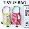 Tissue Box Holder for Car Creative Hanging Cartoon Berber Fleece Dolls Tissue Bag Multi-function Car Accessories Decoration