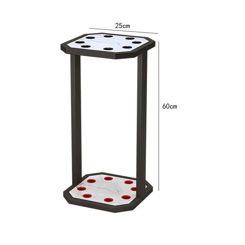 8-Cue Matte Black Floor Billiard Cue Rack