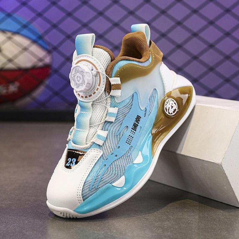 Youth style shoes Boys Basketball Shoes Kids Lightweight Non-Slip Outdoor Indoor Sports Sneakers Breathable Mesh Upper