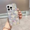 Epoxidharz Hülle mit floralem Diamantmuster für iPhone 17 Pro Max, kompatibel mit Apple 16, neue 14/15 transparente Hülle