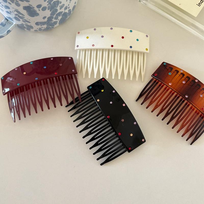 Color Diamond Close-toothed Comb Clips  Practical and Versatile Comb Edge Clips  Hair Clippers for Trimming Broken Hair Inverted Comb Bangs Clips