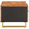  Coffee Table, Brown and Black, 80x50x40 Cm, Solid Mango Wood