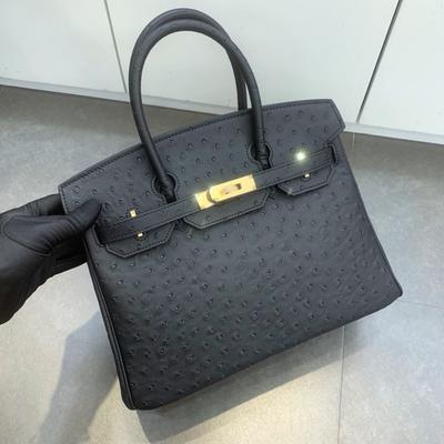 Platinum Bag Cowhide Ostrich Pattern Fashion High-end Handbag Single Shoulder Women's Bag Manufacturer