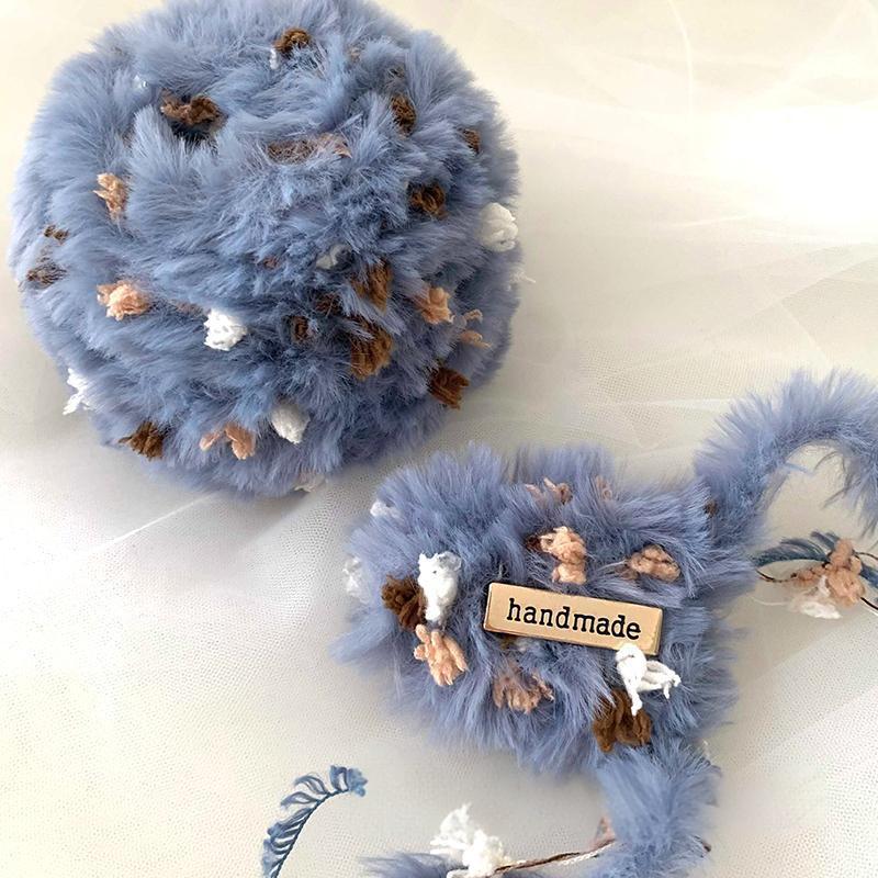 50g Pletení Zima Umělá kožešina Vynikající DIY Tkaní Ručně míchané Ručně vyráběné Háčkování Řemeslné materiály Tkaný šátek Vícebarevný