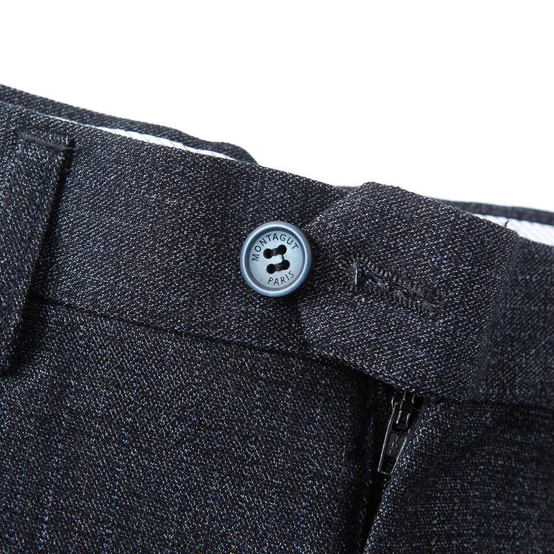 MONTAGUT Men's Subtle Check Stretch Dress Trousers