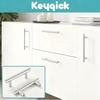 10pcs Stainless Steel Kitchen Cabinet Door Handle, Brushed Steel T Handle for Wardrobe Door Kitchen Drawer Door Handle