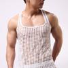 Men Underwear Stretchy Mesh Male Japan Style Pure Color Undershirt for Bathroom