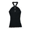 Za2025 Summer New Women Clothes Versatile Slim Fit Stretch Tight Neck Collar Backless Sleeveless Vest Style Top