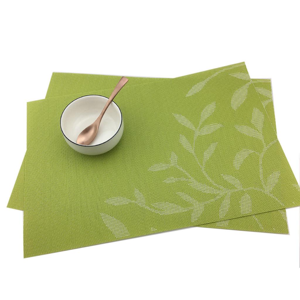 Set of 6 PVC Decorative Vinyl Placemats for Dining Table Runner Linens Place Mat In Kitchen Cup Beer Mat Coaster Pad New Year