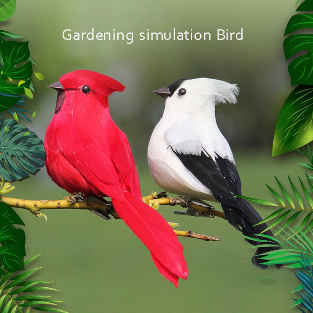 2Pcs Simulation Gardening Fake Birds Decor Wedding Party Wall Hanging Foam Decor 2Pcs Simulation Gardening Fake Birds Decor Wedding Party Wall Hanging Foam Decor