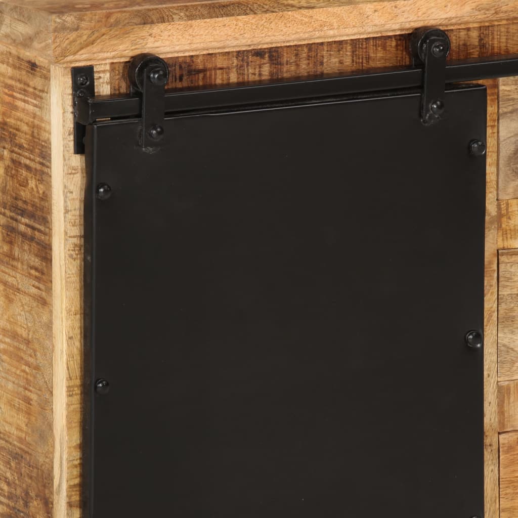 Sideboard 80x30x55 cm Solid Rough Mango Wood