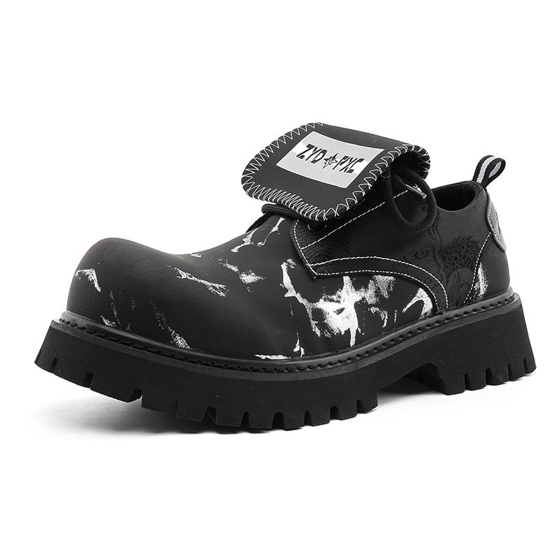 

Men s casual thick soled shoes Luxury designer style Outdoor leisure street Outdoor leisure street Quality Youth Shoe 46 чёрный