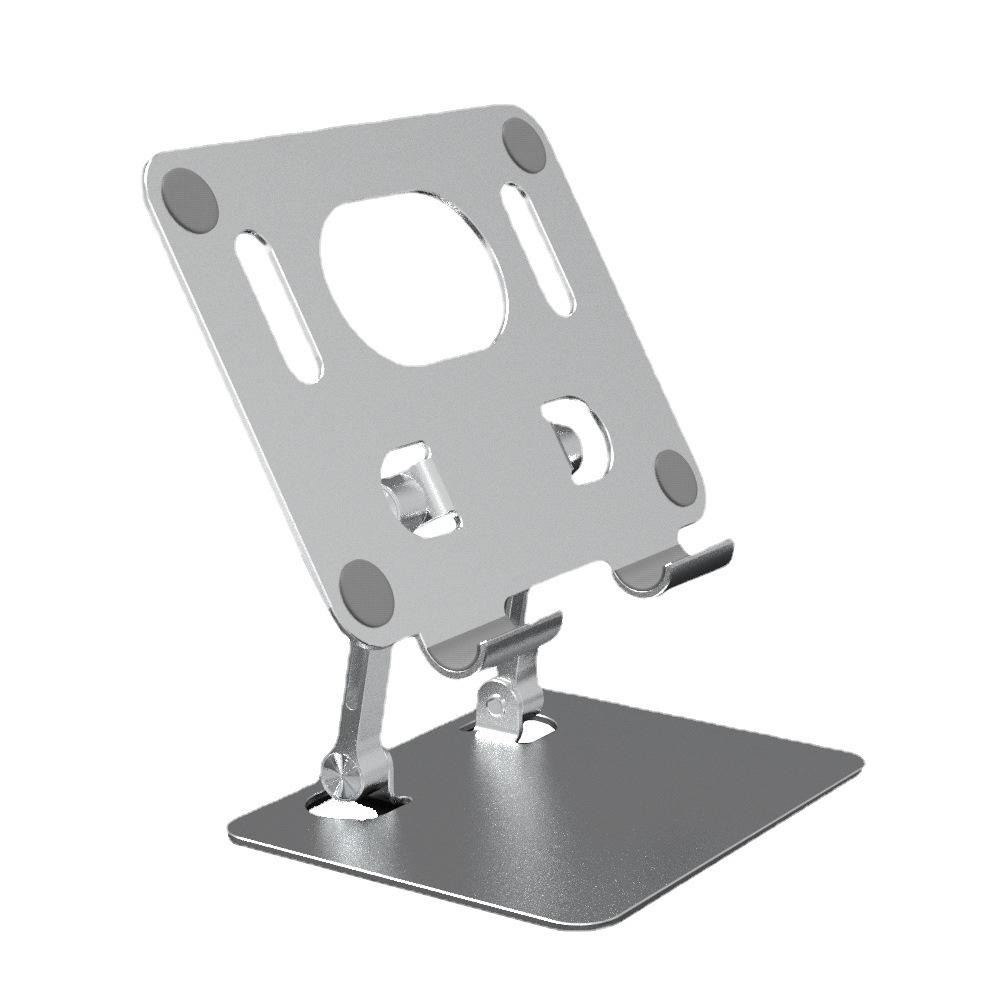 2024 Neues Aluminiumlegierung 360° drehbarer Desktop-Tablet-Universal-Faltständer Multifunktionaler Faulenzer-Ständer Auto-Tablet-Halter