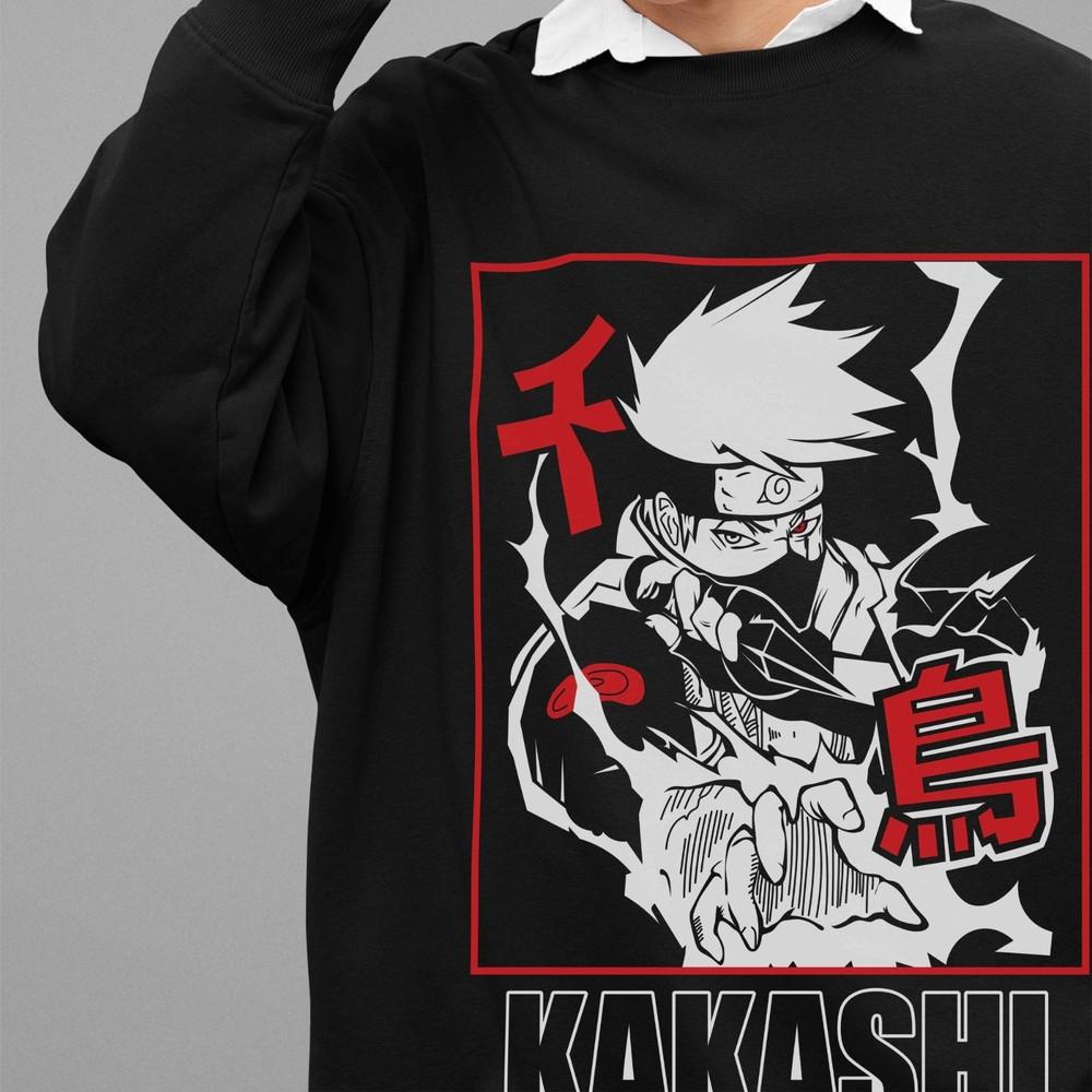

Naruto Anime Sweatshirt Kakashi Sweater Rin Obito Sweat Minato Unisex Pullover 4XL